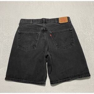 Levis 550 Relaxed Fit Denim Shorts Mens 38 Faded Black Dark Wash Cotton Jorts